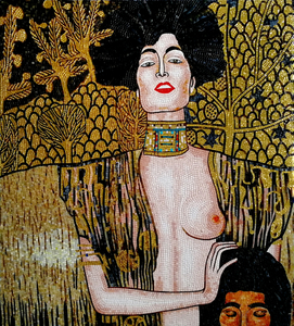 Gustav Klimt, Judith I por obras de arte de mosaico de corte a mano