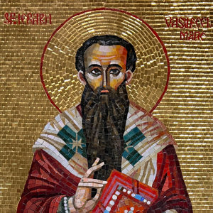 Obra de arte de retrato de mosaico de lámina de oro hecha a mano