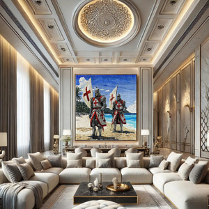 Mosaico artesanal de caballeros