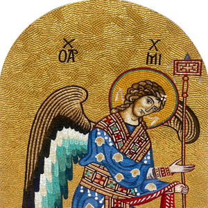 Obra de arte de retrato de mosaico de lámina de oro hecha a mano