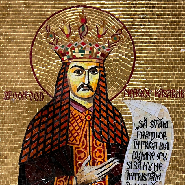 Obra de arte de retrato de mosaico de lámina de oro hecha a mano