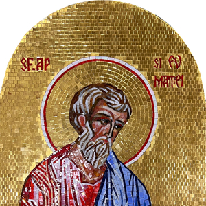 Arte de retrato de mosaico de oro